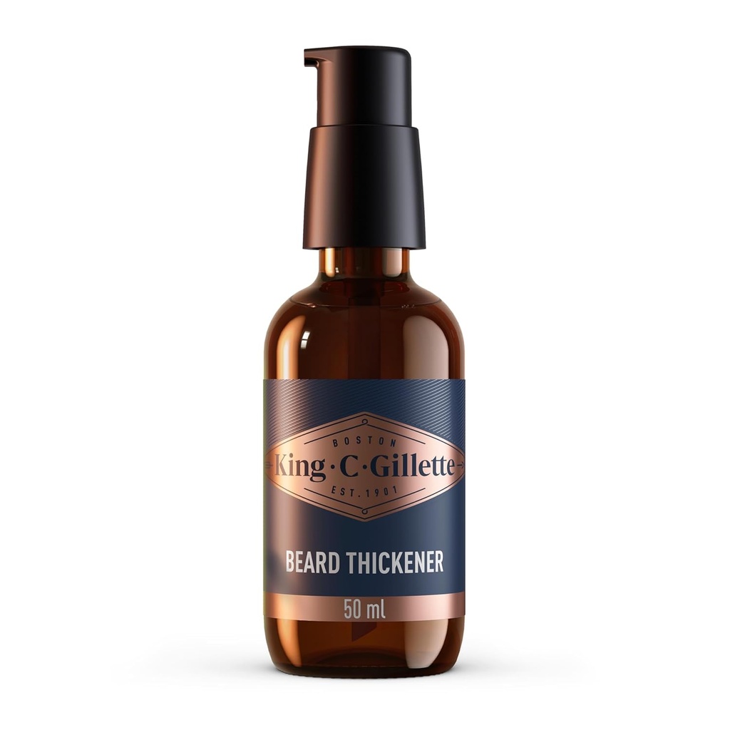 קינג C. Gillette Beard Thickener ניסח עם ויטמין B מורכב וקפאין, 1.7oz