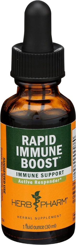 Herb Pharm Rapid Immune Boost נוזל פורמולה עבור תמיכה פעילה Immune - 1 Ounce