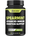 210 קפסולות - תוספת Spearmint עם אוליביפ עלה, שורש ג'ינג'ר, Black Pepper & More - פורמולה משולבת לבריאות העיכול, בריאות הנשימה, חסינות ושגשוג חיובי