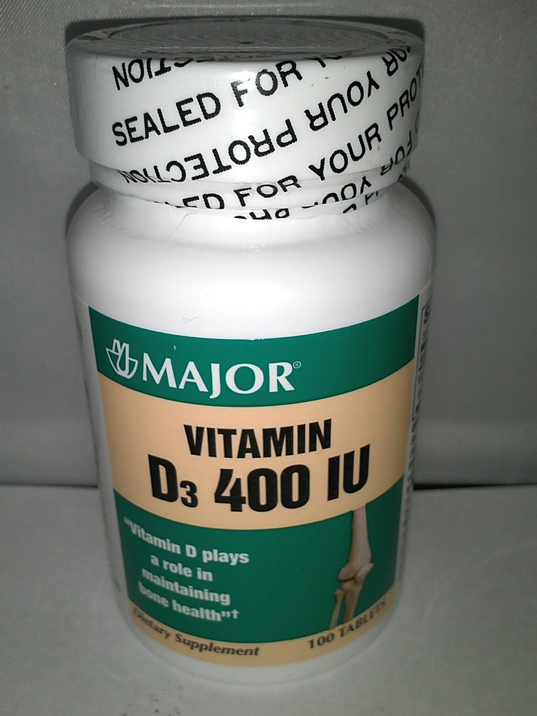 ויטמין D3 400 IU Dietaryתוסף בריאות העצם 100 טבליות