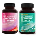 BioEmblem Vitamin D3 K2 (5000IU and 200mcg) and Women's Multivitamin