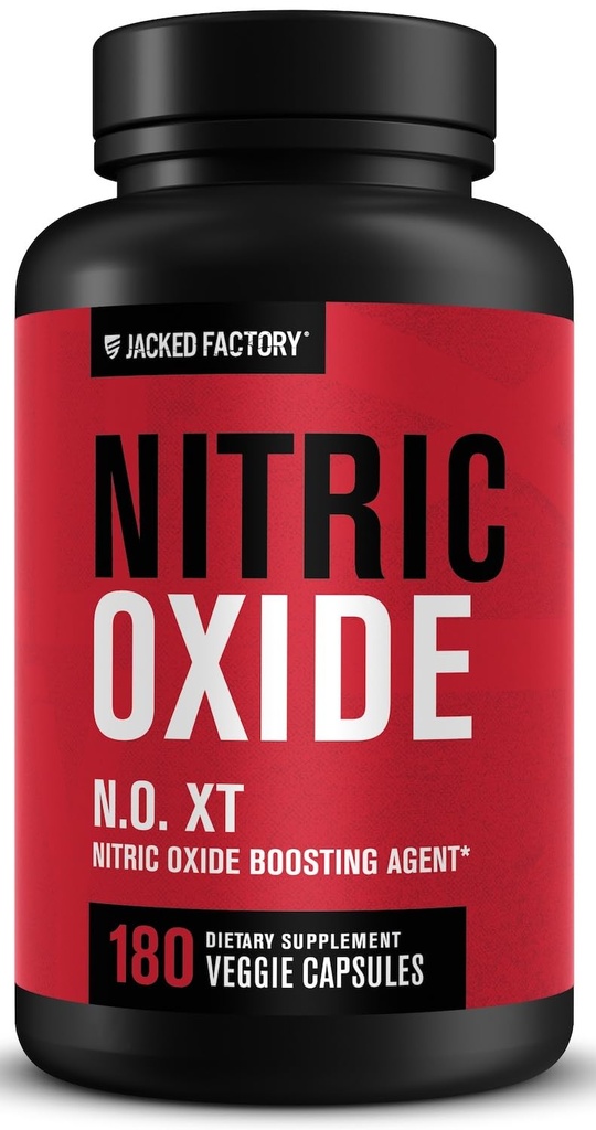 ג'קד מפעל N.O. XT Nitric Oxide תוספי עבור גברים w / Nitrosigine L Arginine L Citrulline תוסף עבור משאבות שרירים וחילוניות - Pre Workout Nitric Oxide Booster & שריר בונה - 180 Capssulline תוסף עבור משאבות שרירים & Vascularity - Pre Workout Nitric Oxide Booster & שריר בונה - 180 Caps
