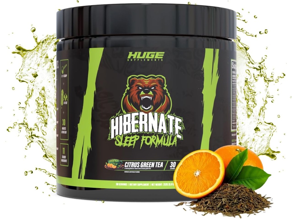 Hibernate Sleep Supplement, Complete & Optimally Dosed Sleep Recovery Formula, Goodbye & Unwind, כולל GABA, Valan Root, Melatonin, 5-HTP & More (30 משרתים)