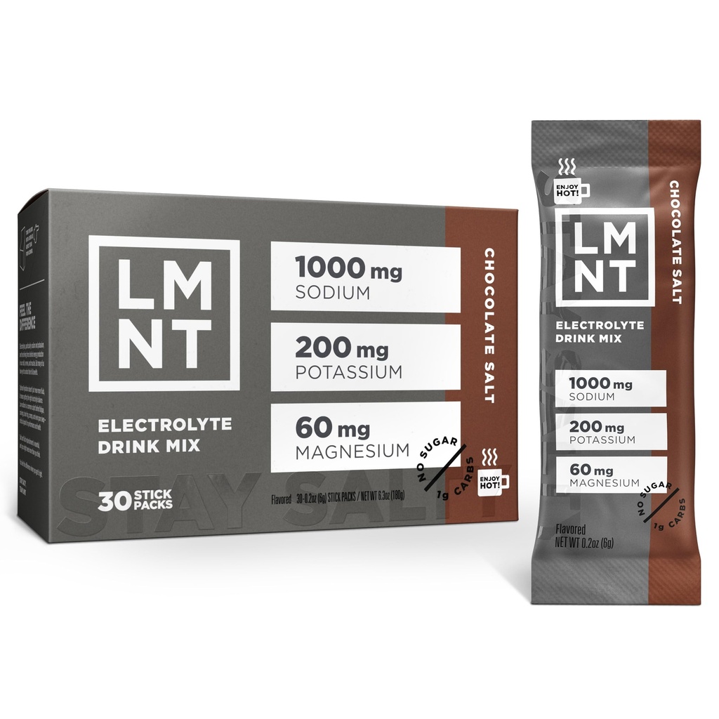 שתו LMNT Zero Sugar Hot Chocolate or Coffee Mixer - מלח שוקולד