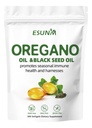 ESUNM Oregano Softgels, Oregano Oil with Black Seed Oil Promotes Seasonal Immune Health and Harnesses, Oregano Oil Supplement Capsules, Non-GMO, Gluten Free, 300 Softgel Capsules Dietary Supplement