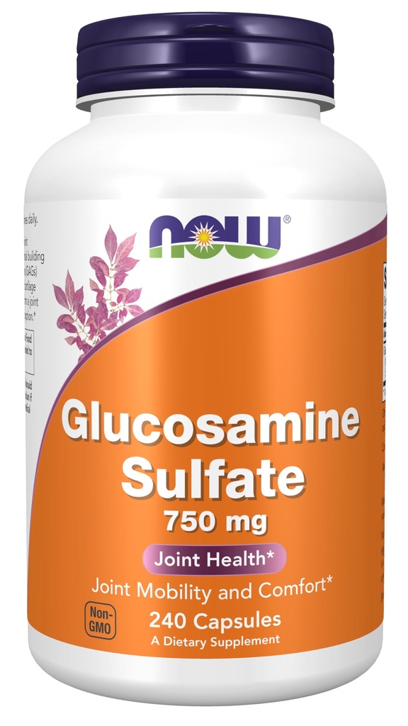עכשיו תוספי מזון, Glucosamine Sulfate 750 מ"ג, עם UL Dietary הסמכה, 240 Veg כמוסות