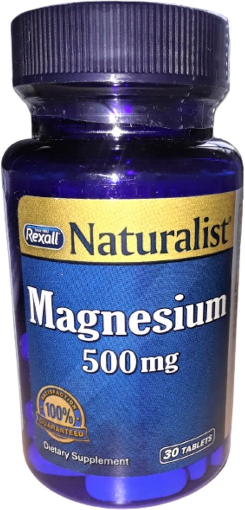 Rexall Magnesium 500 Mg - טבליות, 30 Ct