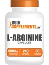 BulkSupplements.com L-Arginine כמוסות - תוסף Arginine, Nitric Oxide תוסף - Gluten Free, 8 קפסולות לשרת (5000mg), 240 הרוזן (Pack of 1)
