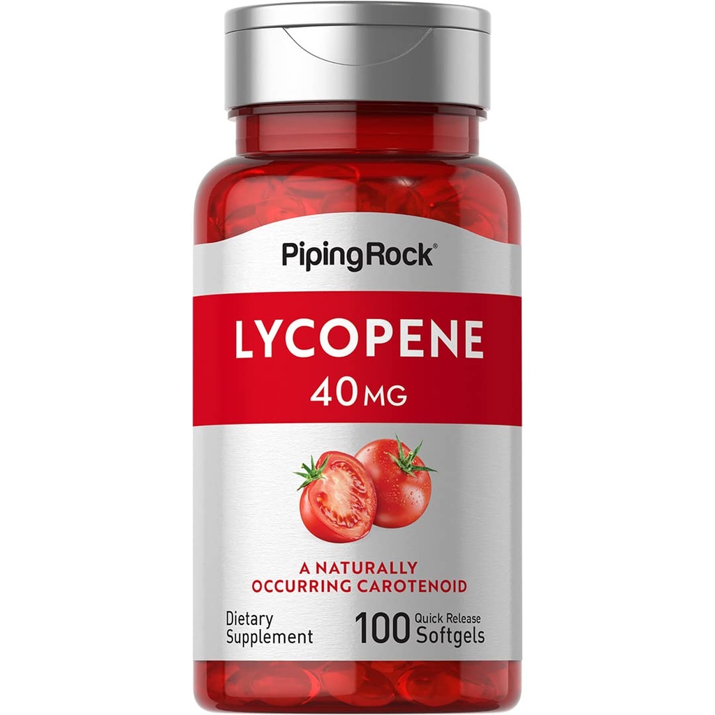 Piping Rock Lycopene תוסף | 40mg | 100 Softgels | Carotenoids