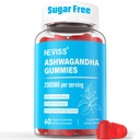 סוכר חינם Ashwagandha Gummies - עם Magnesium Glycinate, Rhodiola Rosea, Zinc, Lemon Balm, B6 - תמיכה מרגיעה, טבעי Zzz, Stamina, אנרגיה עבור נשים - 60 הרוזן