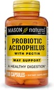 מייסון Natural Acidophilus עם קפסולות Pectin, Digestive Aid - 100 Ea