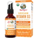 MaryRuth Organics ויטמין D USDA אורגני | VIT D3 נוזל | סוכר חינם | VIT D Spray Immune Support for Adults & Kids | Bone Health