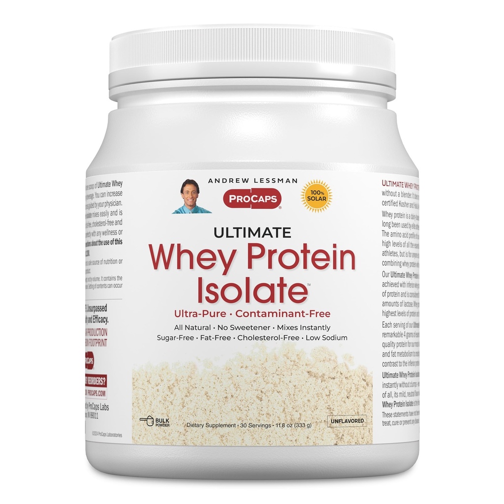 ANDREW LESSMAN Ultimate Whey חלבון Isolate 30 משרתות - תומך Workout Recovery ו- Lean שריר non-GMO, לא הוסיף פלבדור, שומן חינם, סוכר ופטרייה חינם, מוסמך כשר. אין תוספת