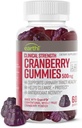 כוח קליני Cranberry חניכיים 500 מ"ג - Urinary Tract Support Health for Women & Men - Antioxidant Superfood to ניקויse & Protect - Cran d'Or Cranberry אבקת תוסף (60 מסטיקים)