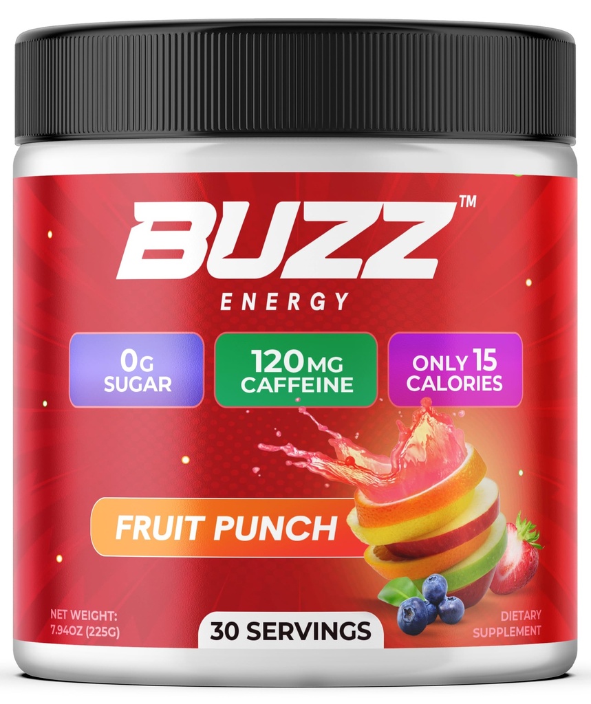 בוקר בואז אנרגיה אבקת - אנרגיה Boost Drink Mix - אנרגיה ללא סוכר עם Antioxidants - בוקר Kickstart ו- Sports Nutrition Endurance Product - 30 משרתים, Punch, 7.9 Ouncess