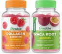Lifeable Collagen & Biotin + Moringa Leaf, Gummies Bundle - Great Tasting, ויטמין תוסף, Gluten Free, GMO Free, Chewable Gummy