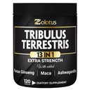 Zolotus 13in1 Tribulus Terrestris קפסולות עם Maca, Hory Goat Weed, Panax Geneseng, Saw Palmetto, Tongkat Ali, Shilajit & More - אנרגיה, Stamina for Men & Women - 120 Counts