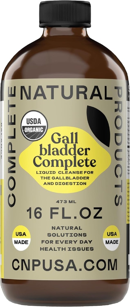 מוצרים טבעיים שלמים גליגול שלמים - 16oz Glass Bottle, Gallbladder ניקוי תוסף