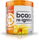 Top Secret Nutrition BCAA Re-Igniter טבעוני Amino Acid תוספת עם Astaxanthin ו Electrolyte, הידרציה עם מים קוקוס, 9.84 oz (30 מנות), Pineapple מנגו