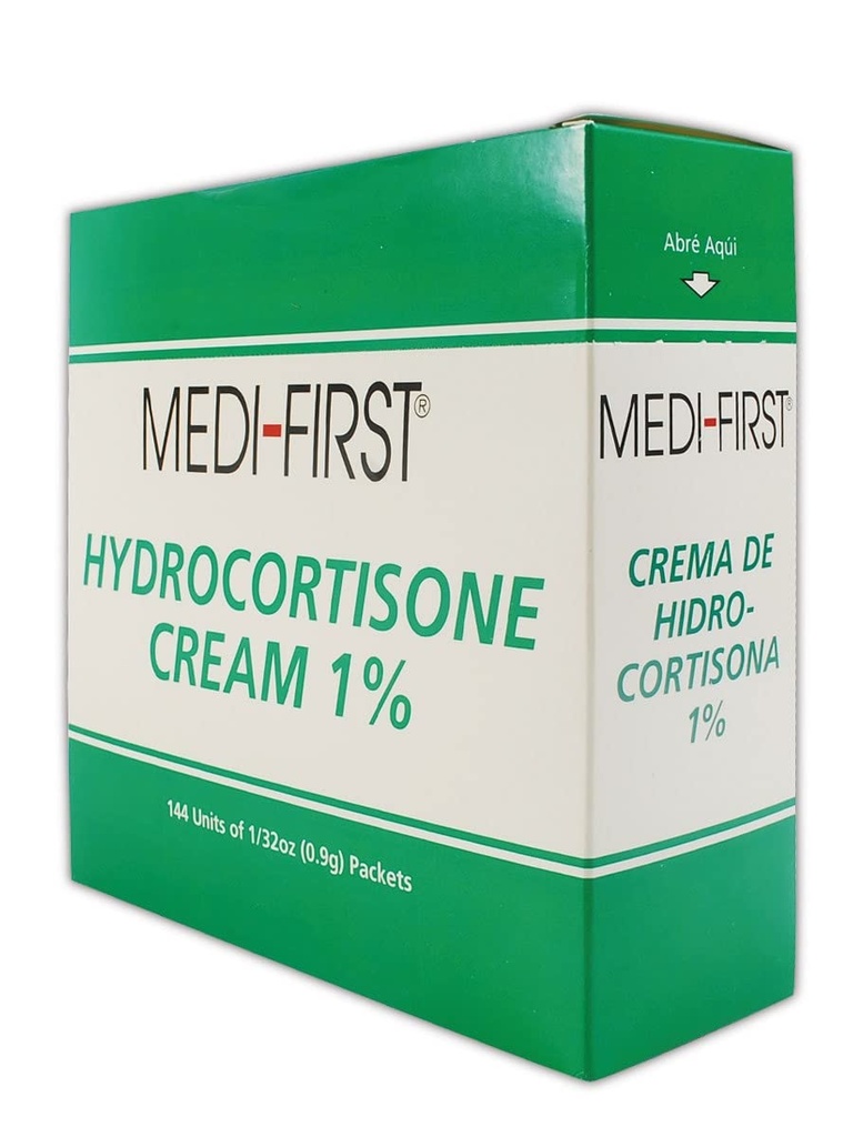 מדיק MP211-35 Medi-First 1% hydrocortisone Cream, 0.9 גרם, סטנדרטי, ירוק / לבן (Pack of 144)
