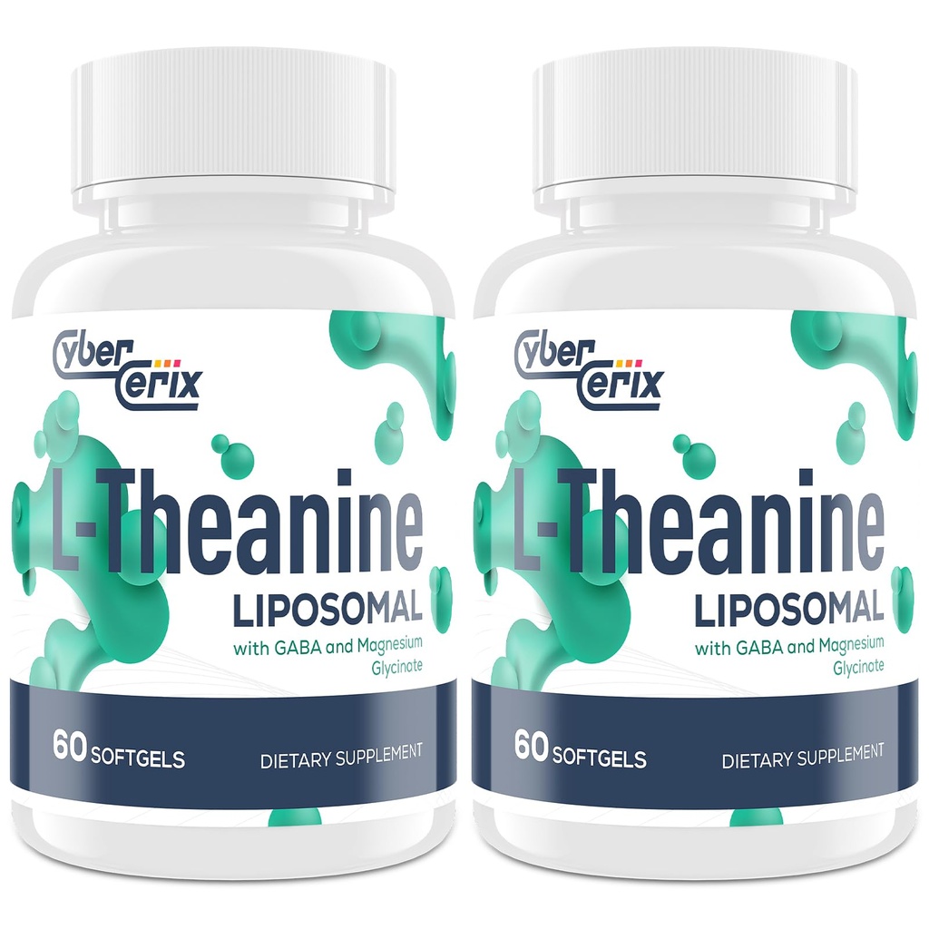 Liposomal L-theanine 500 מ"ג, מורכב עם GABA 200mg & Magnesium 100 מ"ג, תוספת כוח תוספת תוספת תוסף עבור Calm, הירגעות & Focus, Gluten חינם 120 קפסולות