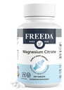 Freeda Magnesium Citrate 400 מ"ג טבליות - תוספת גבוהה Absorption עבור שריר, Nerve & מרגיע תמיכה - טבעוני, Gluten-Free, כשר - 100 Count