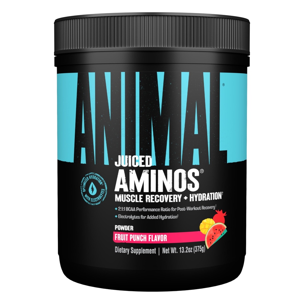 Animal Juiced Amino Acids - אבקת BCAA EAA Matrix Plus הידרציה עם אלקטרוליטים ומלח הים בכל עת התאוששות ושיפור ביצועים, פירות פונצ'ר, 30 משרתים