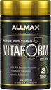 AllMAX VITAFORM - 60 טבליות - Premium Multivitamin for Men - שישה תרכובות פונקציונליות + ויטמין C, D3 & Zinc - 30 משרתות