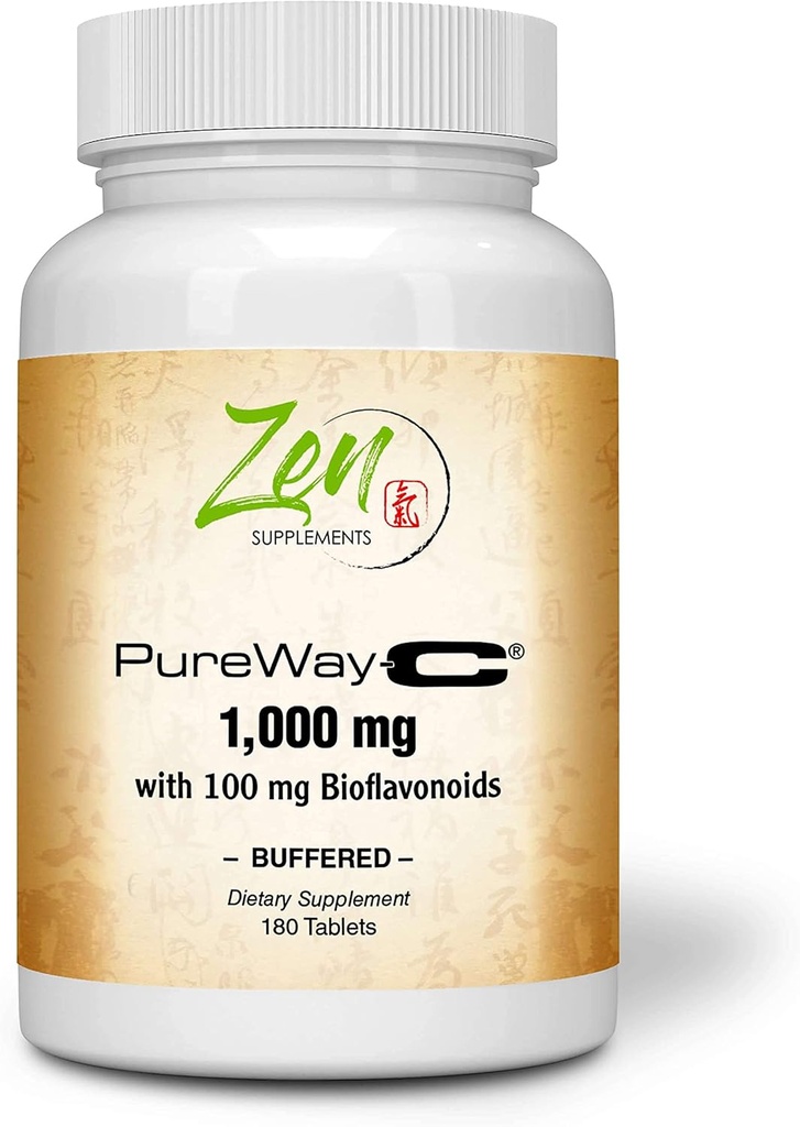 ויטמין C 1000 מ"ג ויטמין C תוסף עם Rose HIPS, Bioflavonoid Complex & More - Immune Support System & Antioxidant Support - Non-GMO - 180 Ascor Acid אבקת Tablets