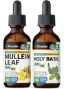 BIO KRAUTER Mullein Tincture 2 Fl. Oz. & Holyזיל Tincture 2 Fl. Oz.
