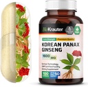 BIO KRAUTER קוריאני Red גינזנג קפסולות - 1600 מ"ג כוח - 100 Count - Panax גינזנג קוריאני תוספת - טבעוני תוספת של Immune