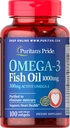 פוריטנס גאווה אומגה 3 שמן 1000 Mg, 100 הרוזן