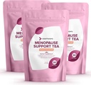 VoomVaya לחסוך 20% על Menopause תומך תה 3Pack Bundle - Natural Menopause הקלה לנשים w / Red Clover & Black Cohosh - Night Sweats & Hot Flashes הקלה - Peach Flavor - 90 שקיות תה