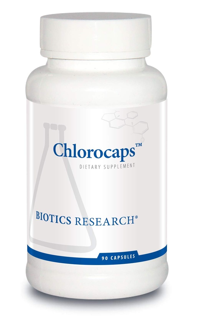 Biotics Research Chlorocaps Chlorophyllins, ויטמינים, SOD & Catalase, מקור טוב של Magnesium 90 Caps