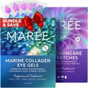 MAREE Eye Gels & Acne  glearing מכשירים Bundle - תחת Eye Gels עבור עיניים Puffy ו עיגולים אפלים, הידרוקואיד Acne Therapy התקן - Marine Collagen & Hyaluronic Acid, ירוק Algae Extract & Tea עץ שמן שמן שמן שמן שמן שמן