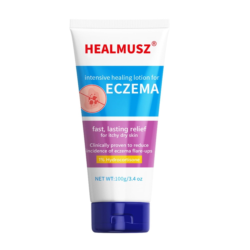 HEALMUSZ Eczema Relief Creamy Body מספקת סיוע מיידי לעור אקסזמה-פרון - 3.4 oz. Tube NDC:84010-008-0108