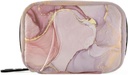 Pink Golden Marble Pill Productionser Case 7 Day Travel Pill Box with Zipper Portable® תוסף ל-Holder Pouch Bag