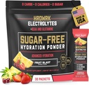HRDWRK Electrolytes אבקת Packets עם Magnesium, Potassium Sodium, Keto hydrotion - BCAA אלקטרוליטה אבקת Packets עם Glutamine, 30 אלקטרוליטים אבקת Packets סוכר חינם (Fruit Blast)