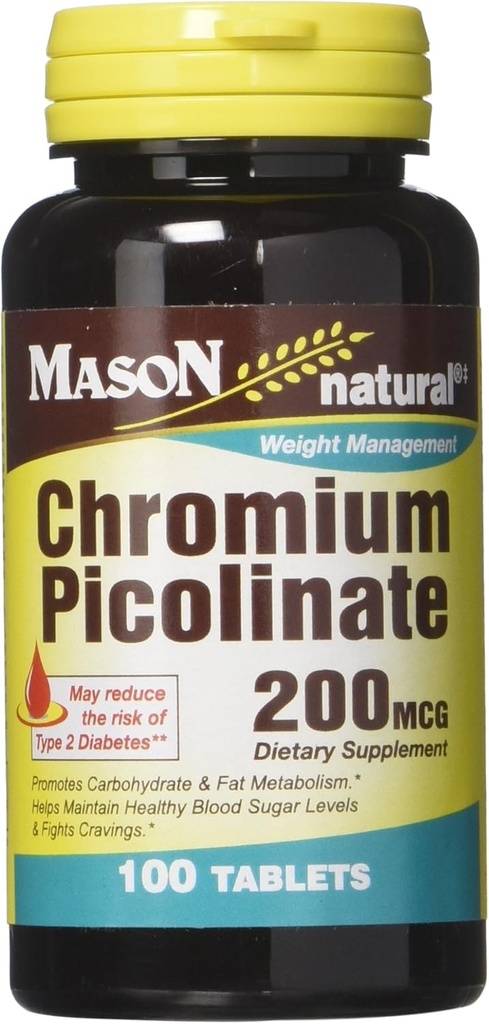 מייסון ויטמינים Chromium Picolinate טבליות, 60 Count