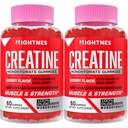 Creatine Monohydrate חניכיים עבור גברים ונשים - קריטין טרום עבודה ללא עבודה מסטיק עם טאורין ו ויטמין B6 B12 עבור כוח מקסימלי, שרירים, אנרגיה, אנדורנס & פוקוס, אורגני, טבעוני 120 הרוזן ספירה