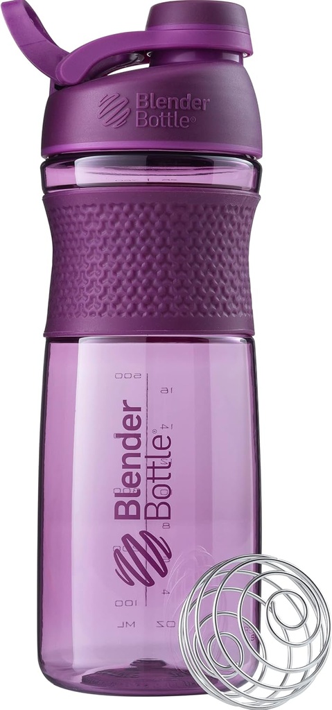 בלנדר בוטל SportMixer Shaker Bottle Perfect for Protein Shakes and Pre Workout, 28-Ounce, Plum