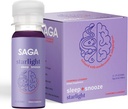 SAGA Starlight Organic Sleep Shots - Natural Sleep Aid with Melatonin, Reishi, Valan Root, Ashwagandha, Chamomile - Sugar-Free, Vegan, Zero Calories, Plant-based Sleep Support, Travel Size (2 Oz)