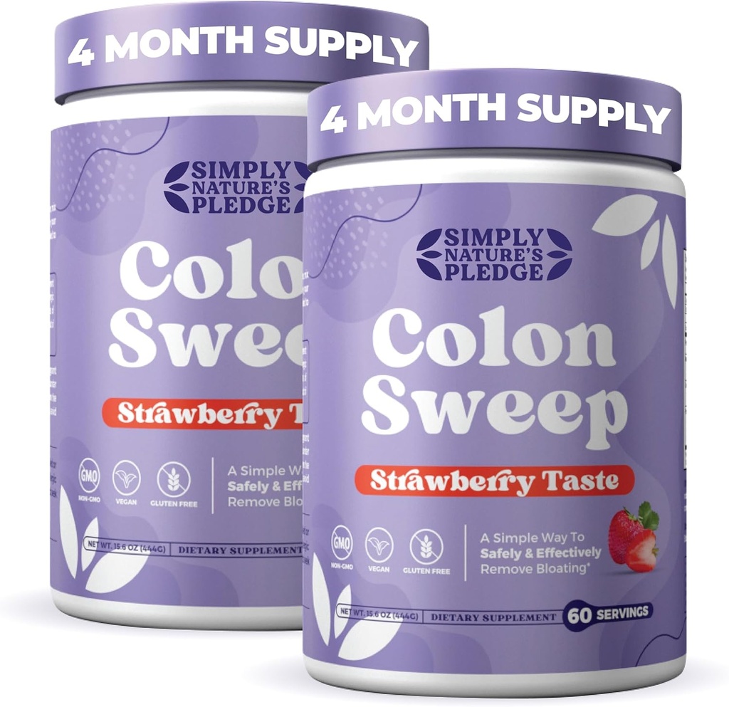 קולקודה Sweep Psyllium Husk אבקת ניקוי - טבעוני, Gluten Free סיבים תוספת - בטוח קולקציה בטוחה עבור הקלה קונstipation, Bloating Relief & Gut Health -16 OZ (60 משרתים) - 2 Pack