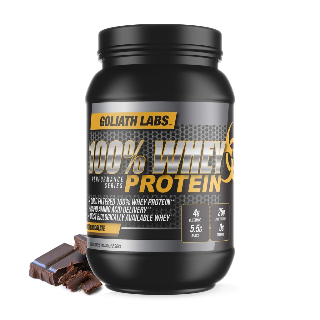 Goliath Labs ⧫ 100% אבקת חלבון Whey 5 lb (Chocolate)