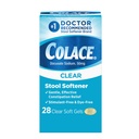 Colace Clear Stoolener Soft Gel קפסולות נוחות 50 מ"ג Docusate Sodium Doctor מומלץ 28ct