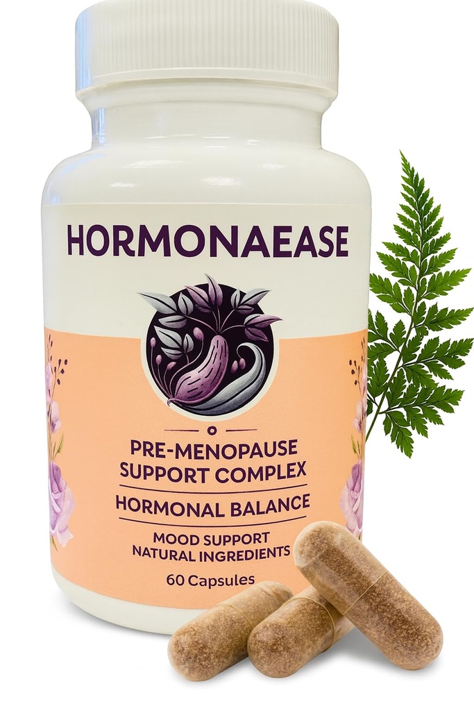 הורמונהEase Women's Wellness Supplement - Hormonal Balance, Mood & Energy Support with Maca Root & Dong Quai