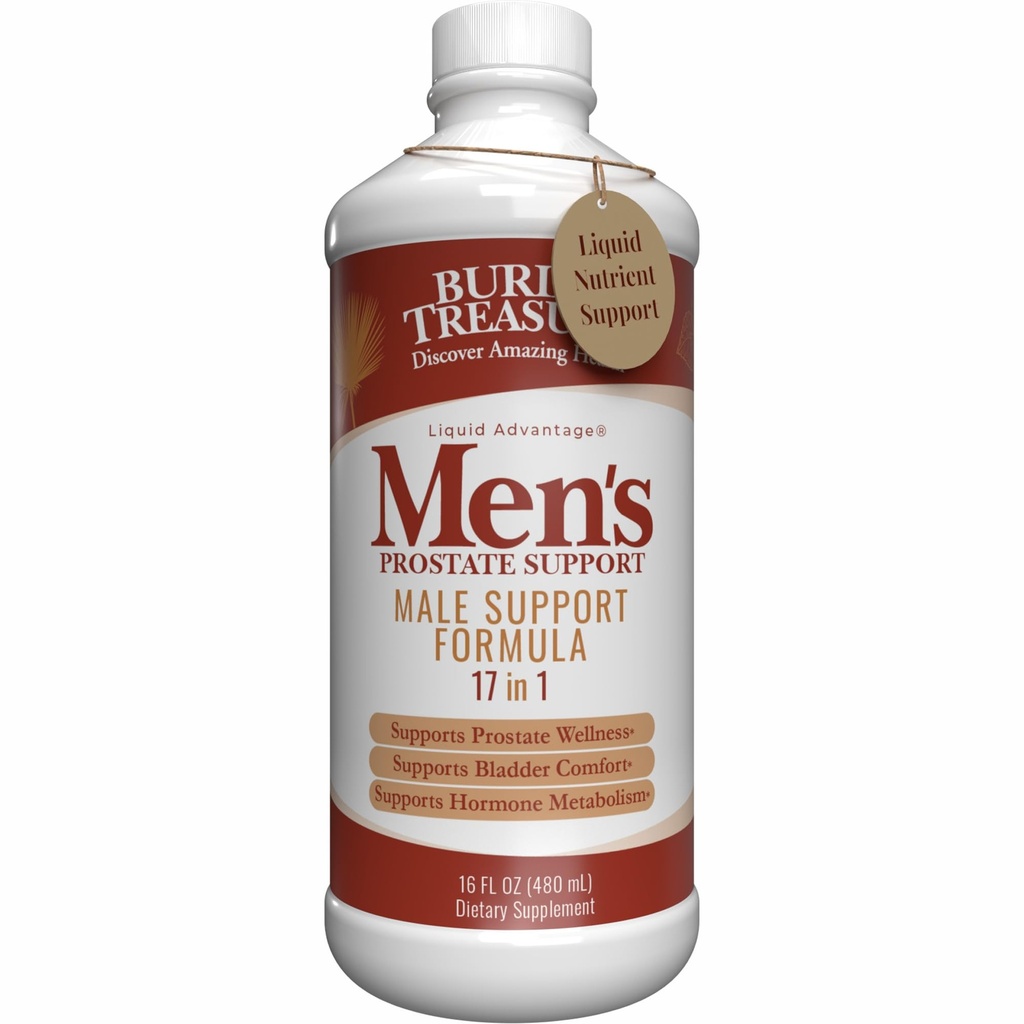 אוצר קבור: Men's Prostate Complete - Natural Herbal Formula תוסף w/ Saw Palmetto, Pygeum Bark ו Stine Nettles כדי לתמוך בתפקוד בריא Urinary & Prostate - 16 oz
