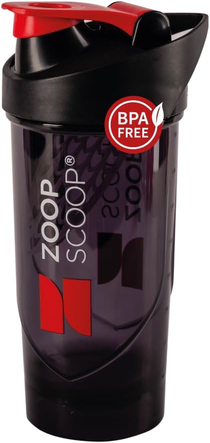 חלבון Shakerבק - שחור | אבקת חלבון נייד Shaker Cup with Strainer & Leakהוכחה Lid | 700 מ"ל (25oz) - Easy Clean - BPA Free