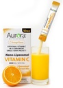 אורורה Nutrascience ננו-Pack Liposomal ויטמין C אבקת משקאות Mix, תמיכה בחיסון, כוח גבוה 3,000 מ"ג Per המשרת 10 Single Serve Packets, Orange