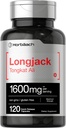 Horbäach Longjackטונגkat Ali for Men and Women | 1600 מ"ג | 120 קפסולות | תוספי גלם | גלולות כוח מקסימלי | Eurycoma Longifolia | Non-GMO ו- Gluten Free Free